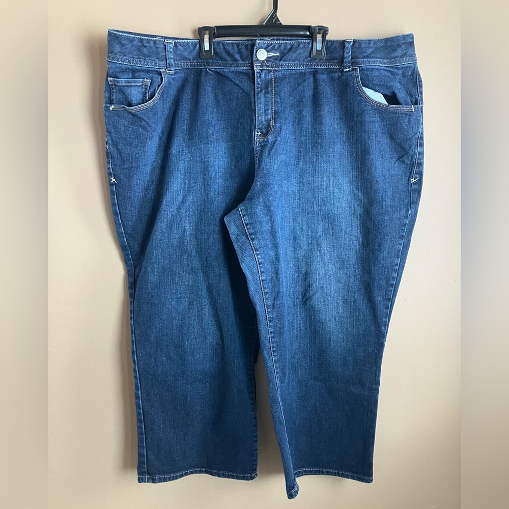 Lane Bryant Genius Fit Capri Jeans - Dark Blue